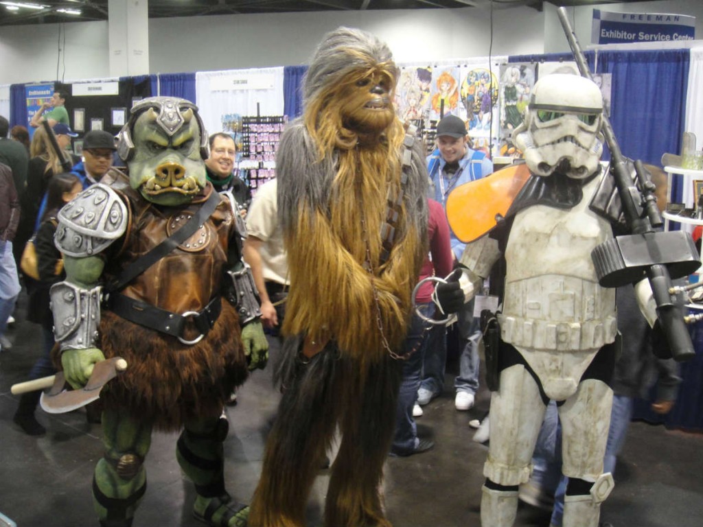 Star Wars cosplayer dresses up as Chewbacca who is one of the fan favorites