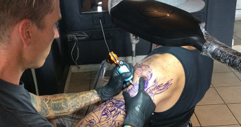 Age Restraint on Tattoos Equals Disastrous Self Inking Epidemic in the OC Here is a picture of Matt Tischler in San Clemente tattooing at the local Wild at Heart tattoo parlor.
