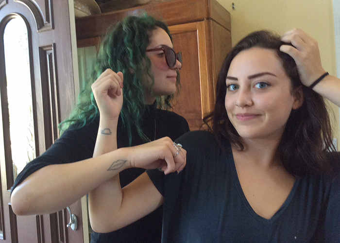 Bella La Rosa and Sage Ortiz show off their Selfie -tats in San Clemente.