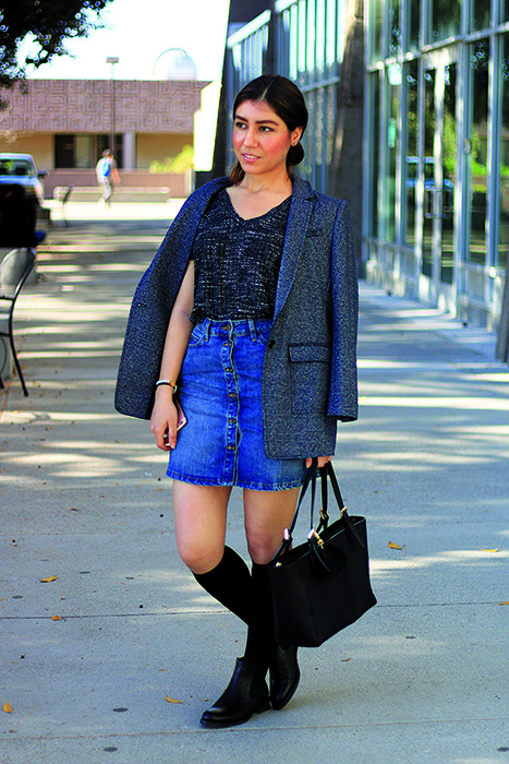 “Black boots are my staple item. I think I wear them more than anything else in my closet. You can pair them with pretty much anything," says Elina Krb. (Jasmin Romero/Orange Appeal)