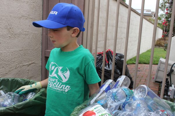 “I like to recycle because then bottles and cans won’t go into the ocean, and then animals won’t get sick and they won’t die,” Hickman says. (Taya Buehler-Reagan)