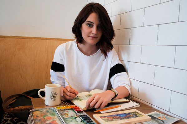 Sophia Branstrom, freelancing illustrator, creates anything from tattoo designs to coffee tables for her clients. (Jenna Ross)