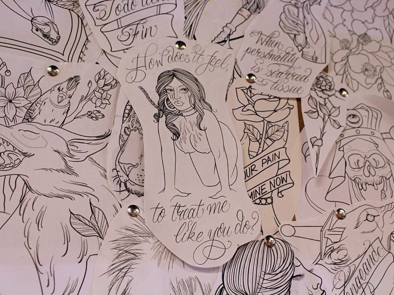 A closer look into Sanchez's workspace at Black Palm Tattoo. (Ashley Hern)