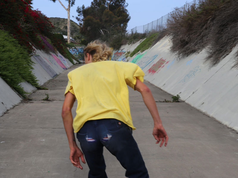 One last ride by as Hansen cruises across the sewer drain.