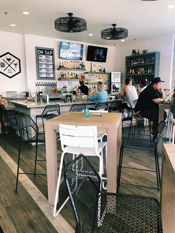 After a tough day, meet your friends for a signature cocktails or your choice of 10 craft beers on tap will be cold and refreshing at Center Hub in the Trade Food Hall in Irvine. (Kristin Torres)